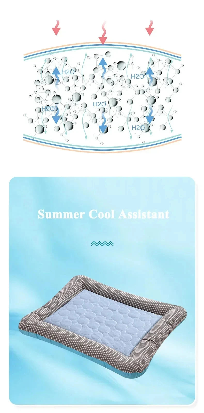 Cooling Pet Bed For Dogs Cats Ice Silk Material Cool Mat Soft Pet Blanket for Summer Sleeping Breathable Cat Sofa Supplies