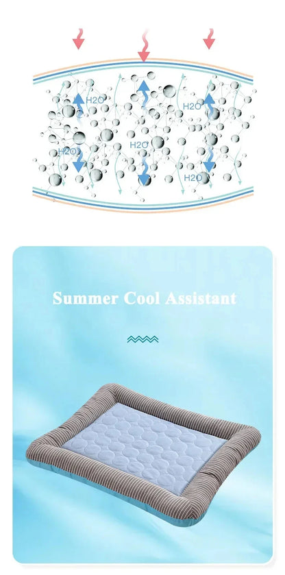Cooling Pet Bed For Dogs Cats Ice Silk Material Cool Mat Soft Pet Blanket for Summer Sleeping Breathable Cat Sofa Supplies