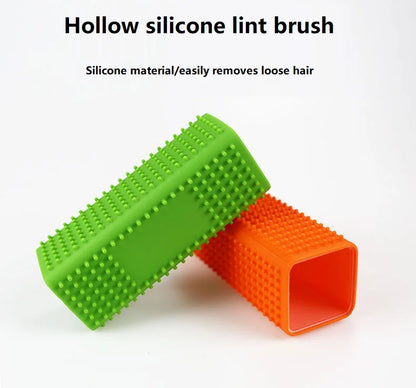 Pet Hair Removal Brush Pet Silicone Hollow Rubber Cleaning Brush Supplies Animal Brush Dog Cat Hair Removal Effective Pet Hair
