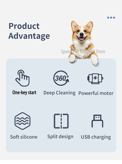 Pet Foot Washing Machine Electric Pet Paw Cleaner Automatic Dog Quick Cleaner Pet Paw Portable Low Noise Waterproof Foot Cup