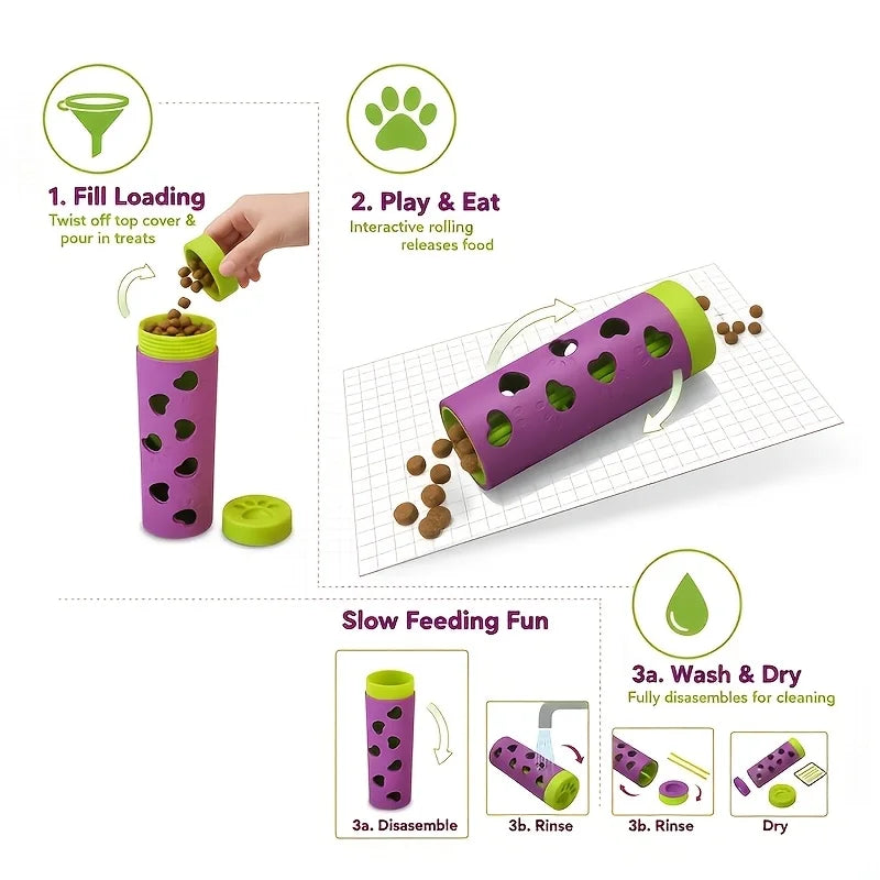 Interactive Dog Bite Resistant Pet Leaking Food Dog Paw Pattern Plastic Slow Feeder Teeth Grinding Puppy Puzzle Pet Training
