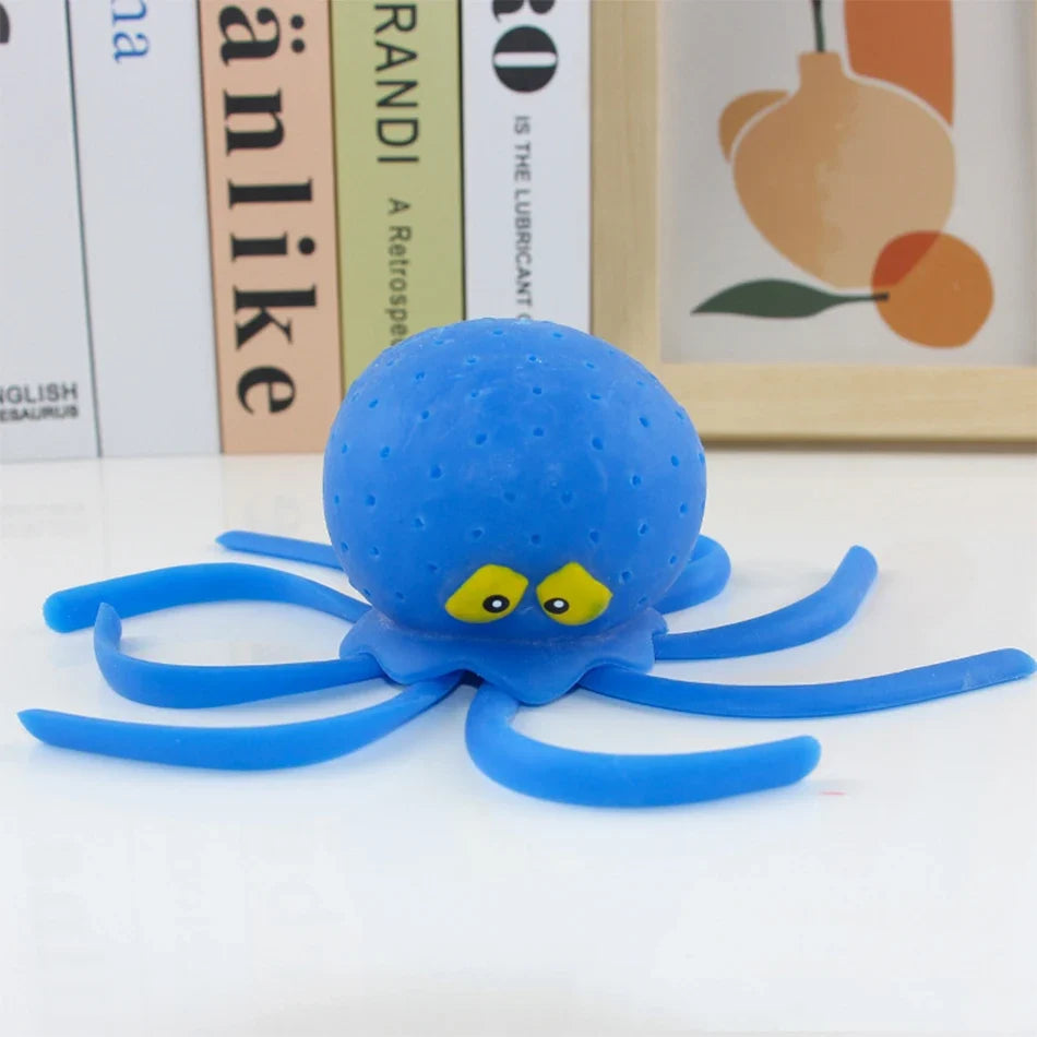 Octopus Water Absorbing Sponge Toy | Squeeze Stress Relief Bath Toy