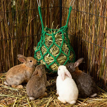 Hanging Rabbit Hay Feeder Ball Holder Food Rack Durable Cage Small Pet Feeding Bowl for Hedgehog Ferret Gerbils Pets Supplies