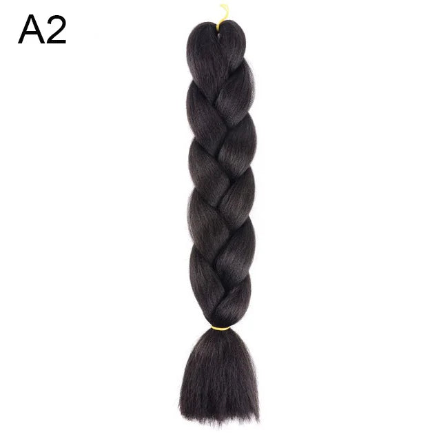 24-Inch Yaki Braids Ombre Jumbo Braiding Hair | Green Synthetic Hair Extensions for DIY Styles