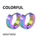 Stainless Steel Huggie Ear Circle Earrings | Punk Gothic Fashion Jewelry for Men Women