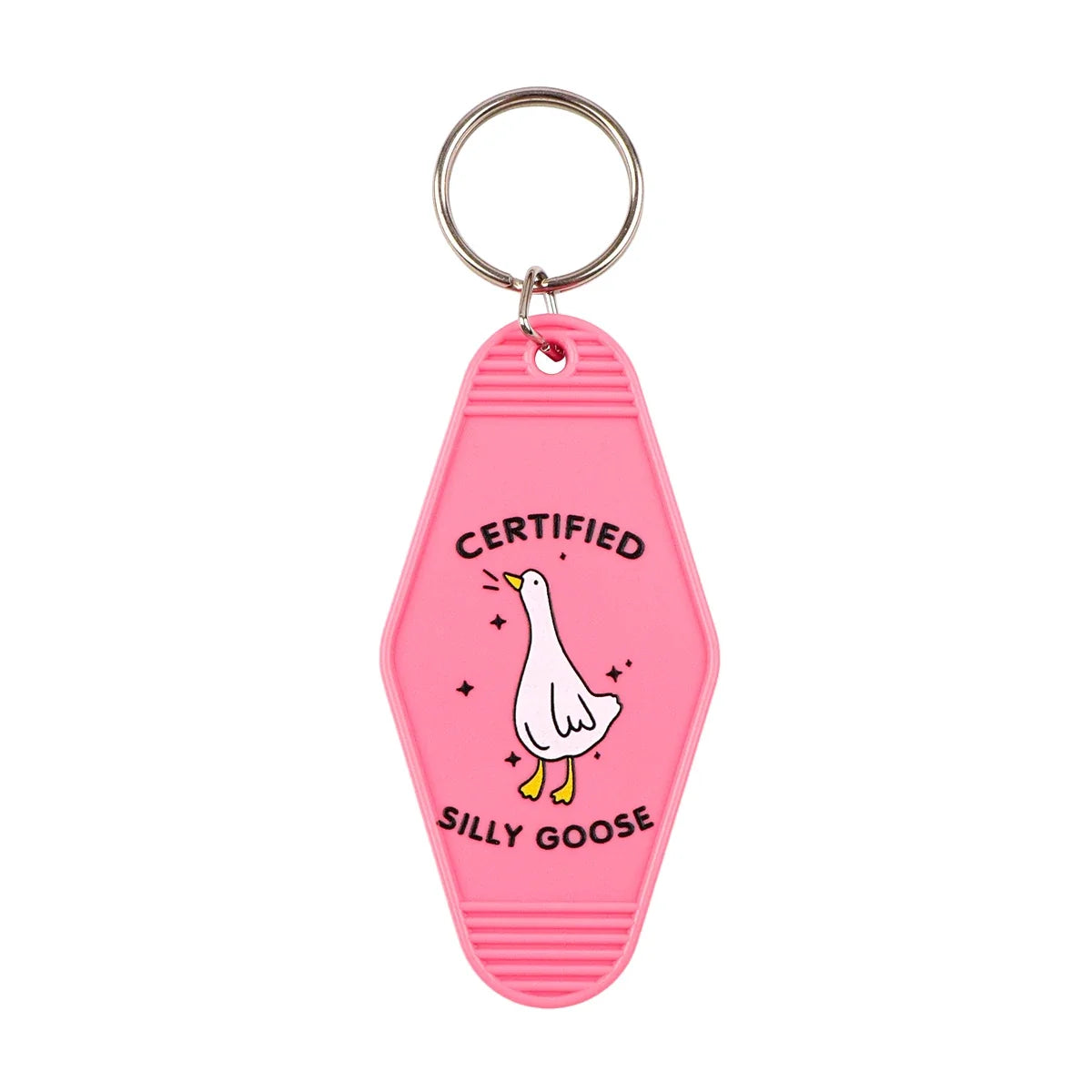 Plastic Key Chain for Keys | Pink Rhombic Key Tag Gift
