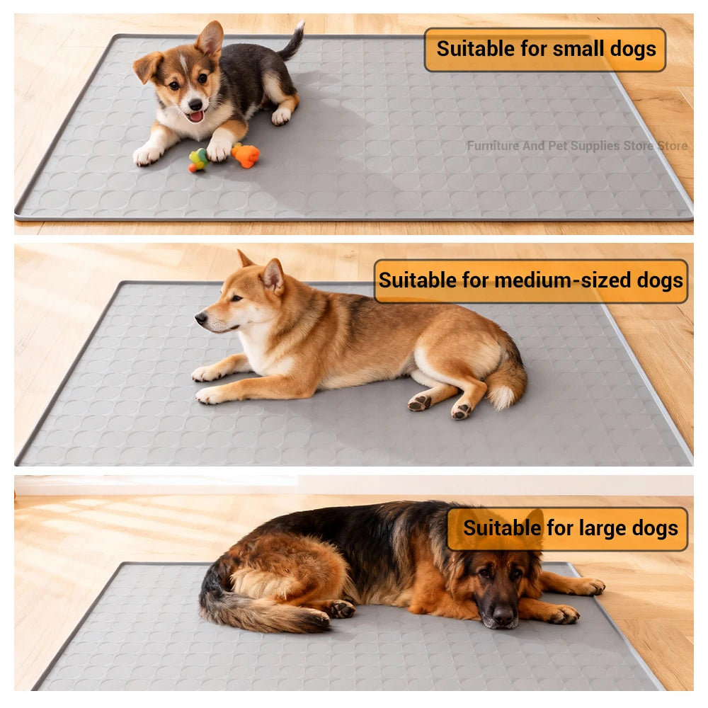 Pet Placemat Nonspill Easy to Clean Foldable Cat and Dog Feeding Mat Silicone Non-slip Waterproof Pet Mat