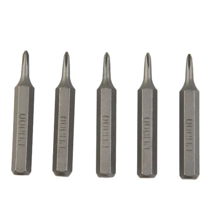 5pcs Cross Screwdriver Bit Set Magnetic Phillips Bits PH0000 to PH2 | 4mm Hex Shank Precision Hand Tools