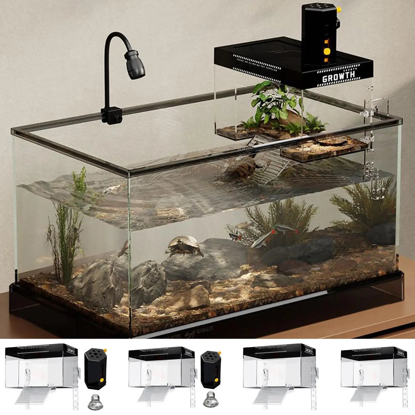 Pet Turtle Basking Area With Ramp Turtle Tank Basking Area Over Tank Reptile Resting Land Turtle Basking Area Habitat For Turtle