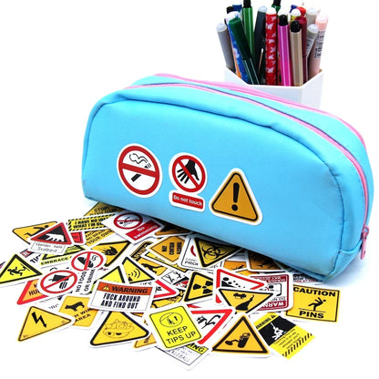 Warning Pattern Sticker Pack | DIY Decals for Skateboards, Laptops, Luggage & More