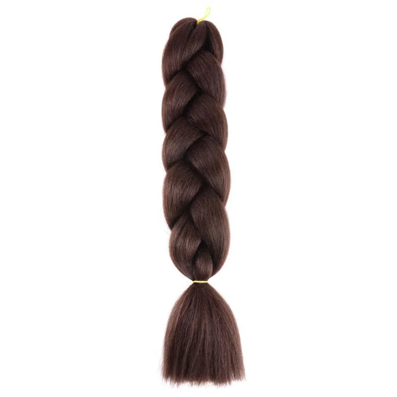 24-Inch Jumbo Box Braiding Hair Extensions | Yaki Straight Synthetic Dreadlocks