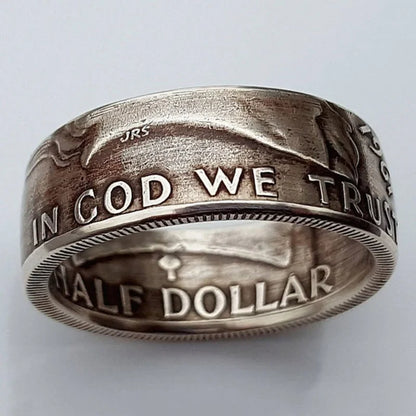 S925 Sterling Silver Vintage Embossed Ring | Men's Wedding Band
