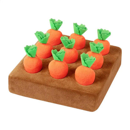 Dog Toys Snuffle Mat for Pet Plush Carrot Toy Mat Innovative Soft Plush Vegetable Field Pull Plush Carrot Dog Interactive Toys