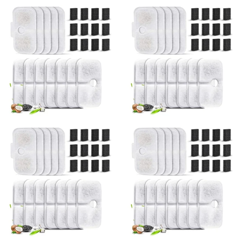 A27F-48X Pet Fountain Filters For PETLIBRO Dockstream Cat Water Fountain PLWF005/PLWF105/PLWF115 (2.5L/84Oz)