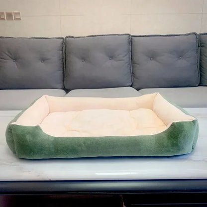 Large Calming Pet House Donut Bed - Long Plush Deep Sleep Warm Cushion for Small Dogs, Puppy Chihuahua & Cat Mat