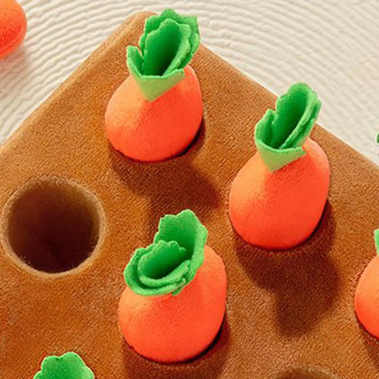 Dog Toys Snuffle Mat for Pet Plush Carrot Toy Mat Innovative Soft Plush Vegetable Field Pull Plush Carrot Dog Interactive Toys