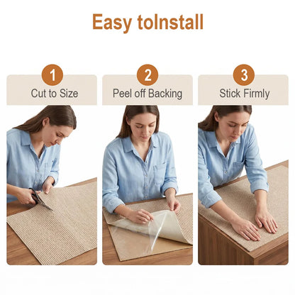 Cat Scratching Mat DIY Self-Adhesive Trimmable Carpet Anti-Scratch Furniture Protector for Fits Sofas Walls Doors
