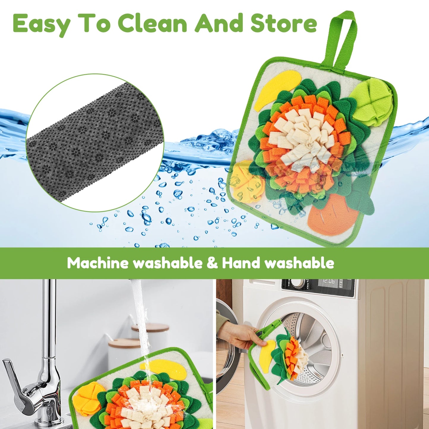 Rabbit Foraging Mat Small Animal Feeding Toy for Hedgehogs Guinea Pigs Chinchilla Snuffle Mat Small Pet Bunny Blanket