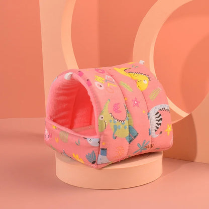 Cute Mini Cage Rabbit Squirrel Winter Warm Cotton Mat Guinea Pig Nest Hamster House Small Animal Sleeping Bed Pet Hanging Cage