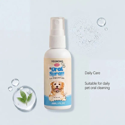 Pet Oral Hygiene Spray,Teeth Cleaning Spray & Breath Freshener, Helps Reduce Plaque and Tartar, Support Healthy Gums for Pets