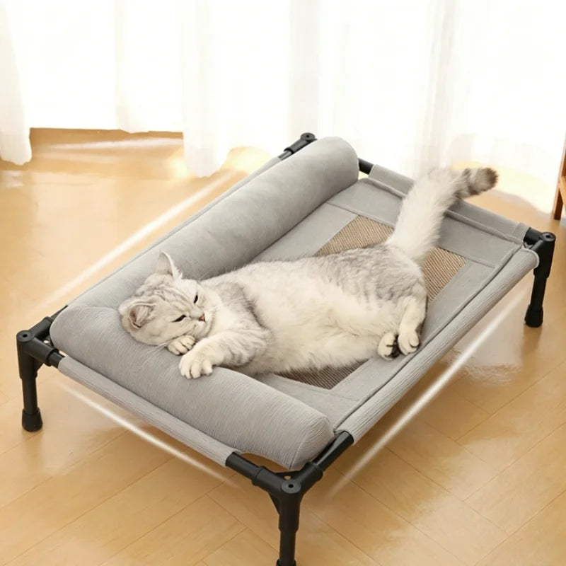 Medium Large Pet Bed Breathable Raised Mesh Sofa for Cats And Dogs with Removable Washable Pillow Moisture-Proof Off-the-Ground