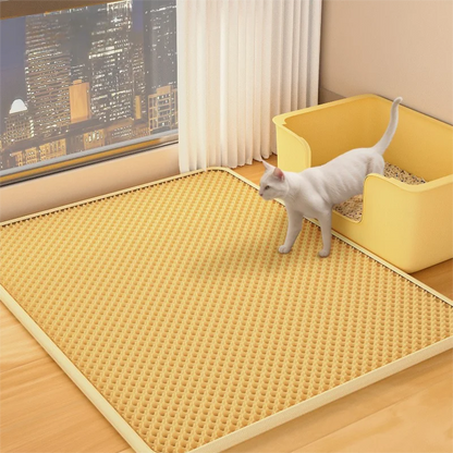 Cat Litter Mat, Double Layer Trapping Mat, Litter Box Filter Pad, Waterproof & Anti-Slip, Prevents Litter Tracking