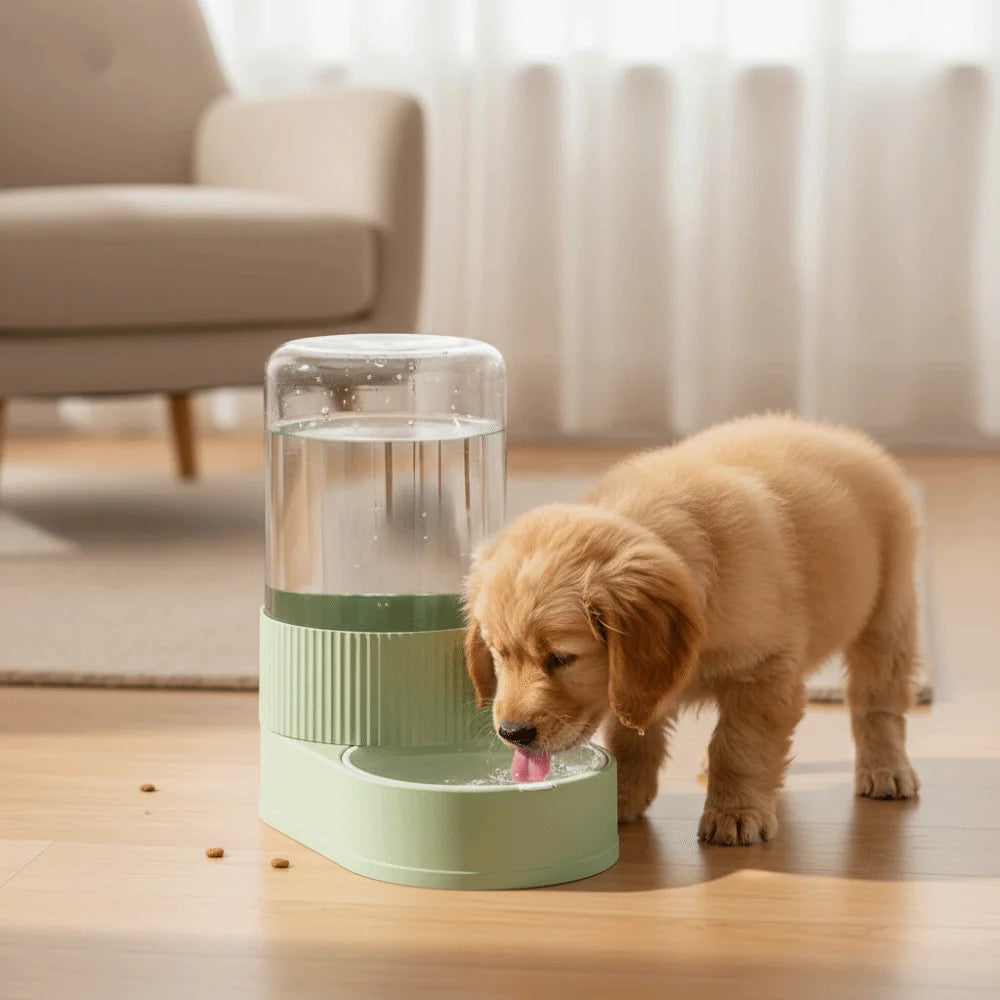 Transparent Automatic Pet Feeder Large Capacity Detachable Pet Water Dispenser Plastic Spill Proof Pet Water Fountain