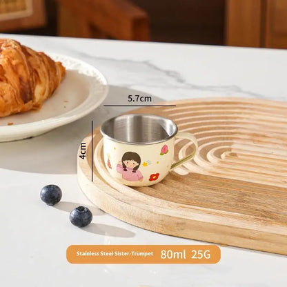 80/220ml Stainless Steel Kids Water Cup | Anti-Scalding Mini Mug
