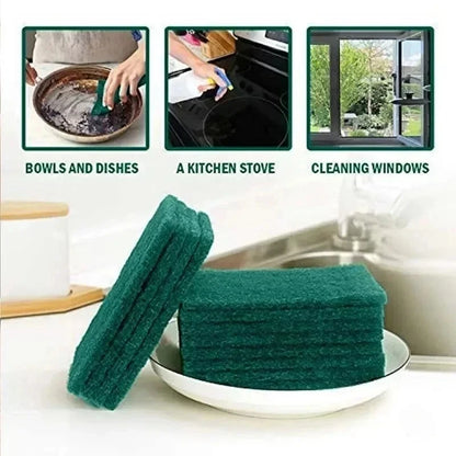 Grit-Free Scrub Pads, 10/30 Pcs - Scratch-Free for Non-Stick Pans, Multipurpose Reusable Kitchen Sponges for Dishes, Pots & Grea