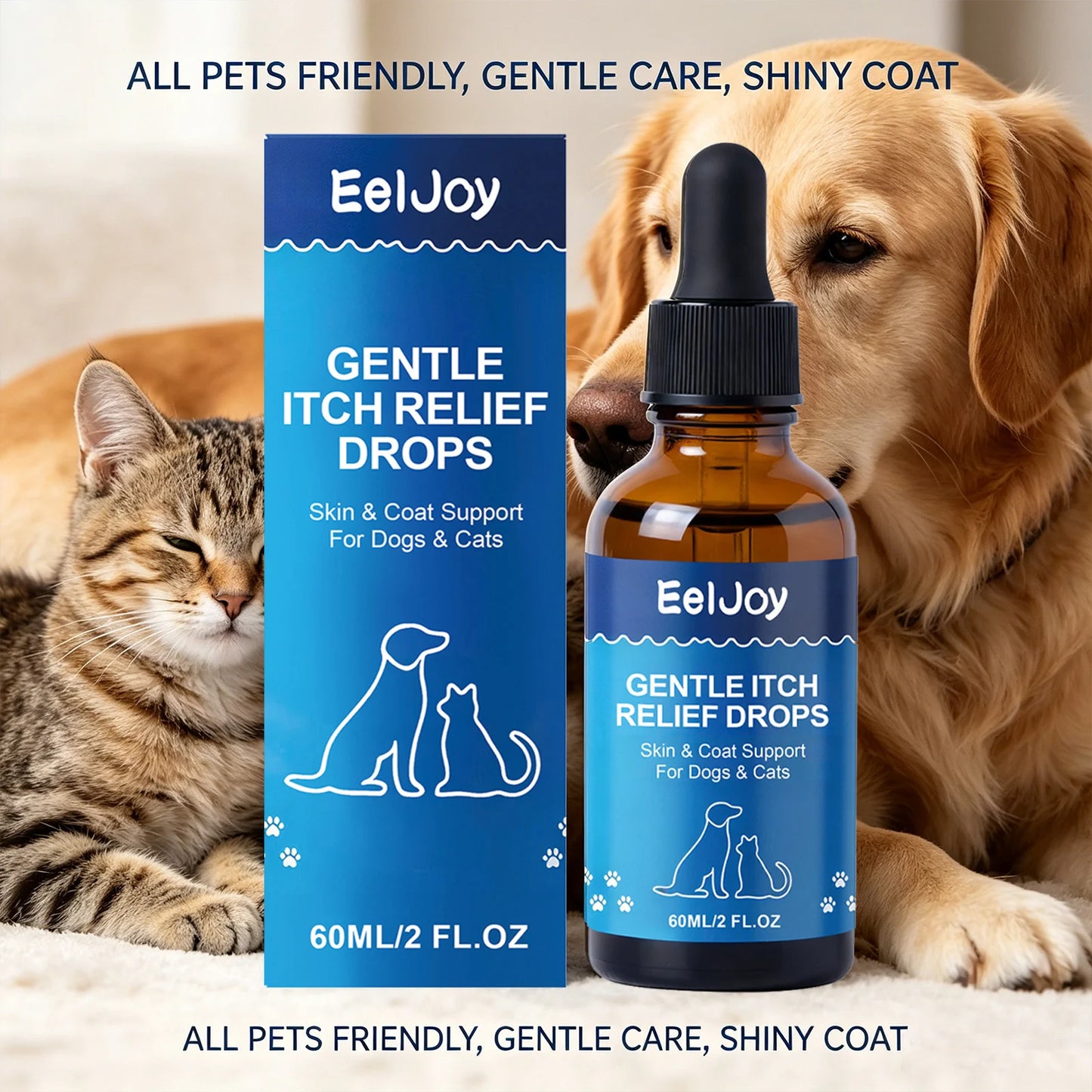 Pet Skin Care Drops Nourishing Fur Relieve Itching & Discomfort Reduce Scratching Moisturizing Gentle Pet Skin Soothing Liquid