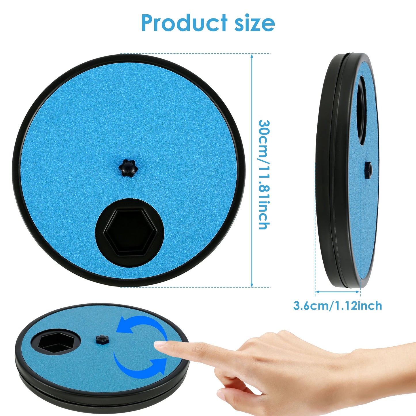 Round Dog Nail Scratch Board 360° Rotating Dog Scratch Pad with Snack Compartments Interactive Pet Toy Pet Supplies Accessories