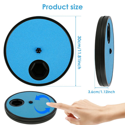 Round Dog Nail Scratch Board 360° Rotating Dog Scratch Pad with Snack Compartments Interactive Pet Toy Pet Supplies Accessories