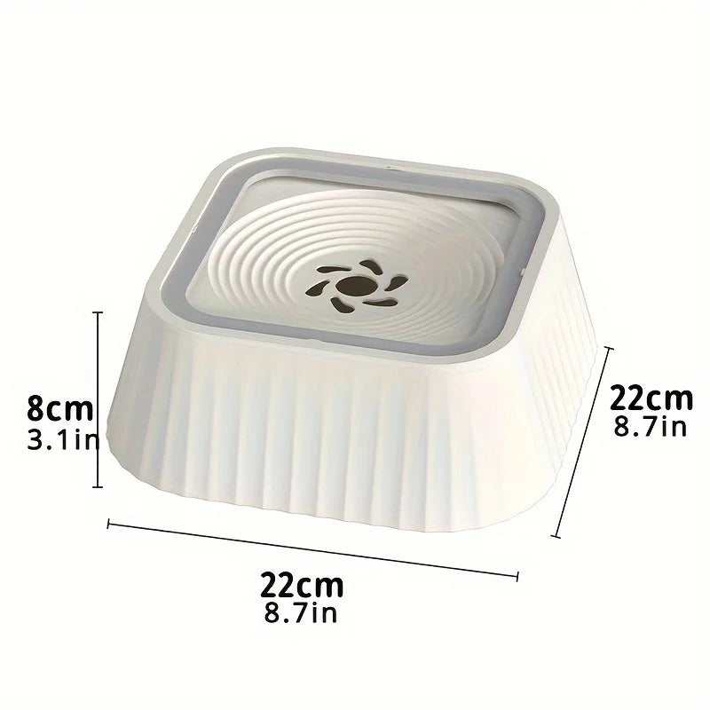 Pet Floating Water Bowl Splash-proof Food-grade PP Material Large Capacity Water Storage Neck-protecting  Floa Plastic Dog Bowl