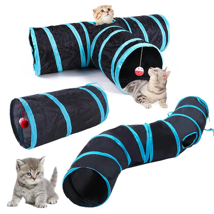 Cat Tunnel Toys Pet Supplies Cat S T Pass Play Tunnel Foldable Cat Tunnel Cat Toy Breathable Drill Barrel Cat Interactive Toys
