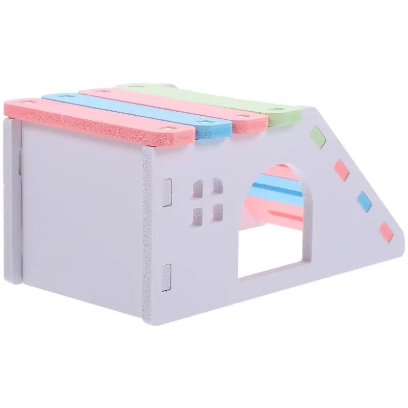 Hamster Cage House with Ladder Playground PVC Cage Gerbil Habitat Small Animal Hideout for Platform