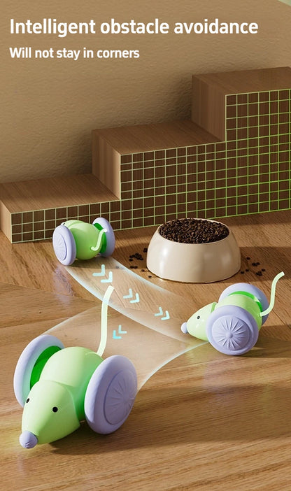 Pet Toys Interactive Cat Toy Electric Mouse Car Automatic Teaser Intelligent Obstacle Avoidance Pet Products Cat Accessories