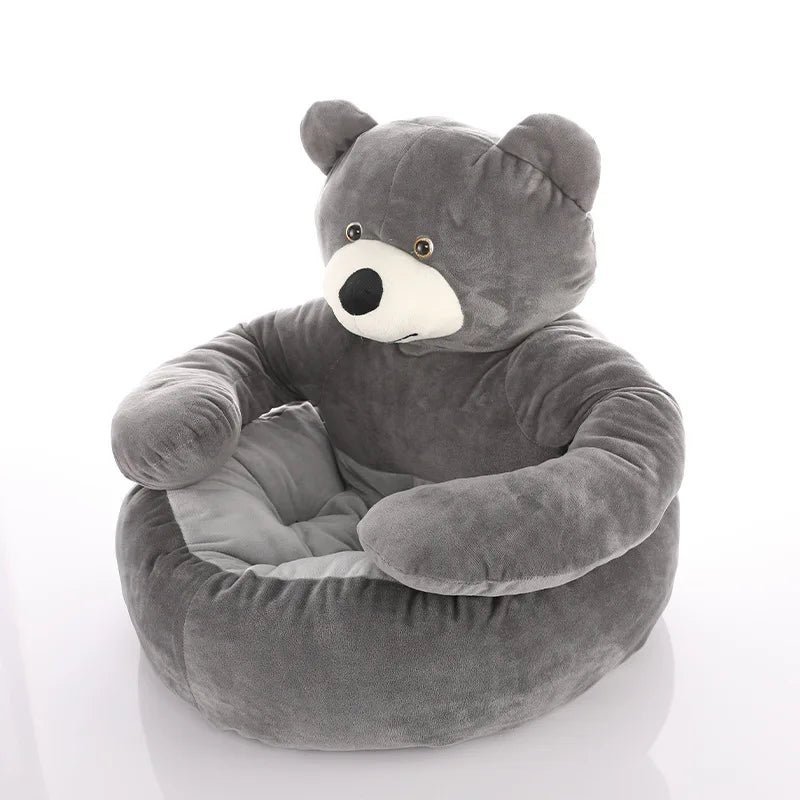 Plush Dog House Bed Winter Warm Bear Hug Semi Enclosed Cat's Nest Detachable And Washable Mat Small Dog Bed Sofa Pet Supplies