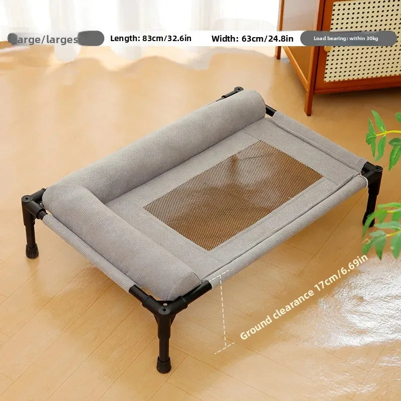 Summer Pet Folding Bed - Breathable & Moisture-Resistant Cat & Dog Bed for All Seasons