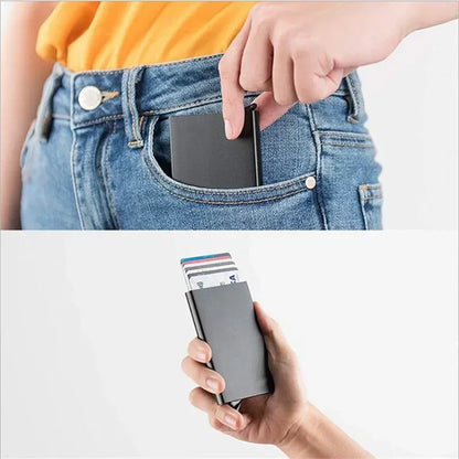 RFID Smart Wallet Card Holder | Metal Pop Up Minimalist Wallet