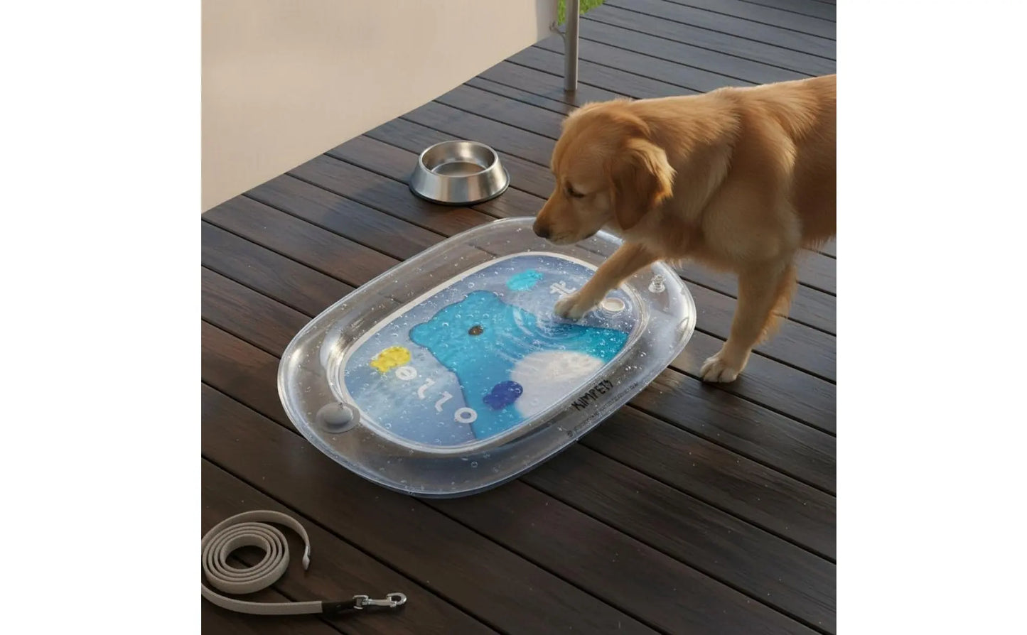 Pet Water Bed Scratch Resistant Inflatable Cooling Pad Water Cooling Pad Thick PVC Pet Play Mat Foldable for Summer