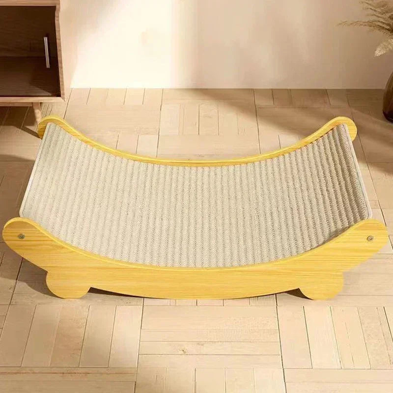 Wooden Cat Scratching Pad Detachable Wear-resistant Cat Scratch Board Multifunctional Cat Bed Grinding Claw Toy for Kitten