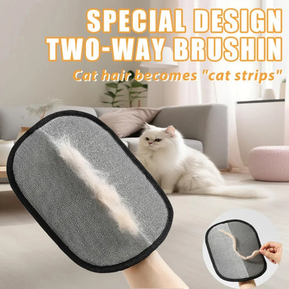 Pet Hair Removal Tool Reusable Static Removal Gloves, Double-Sided Grooming Gloves for Pets Removes Pet Fur Hair for Carpets
