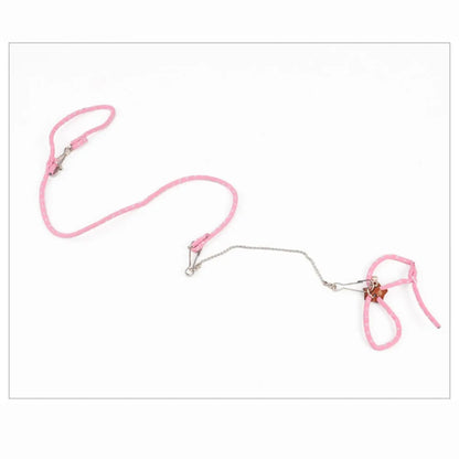 Small Animal Pet Leash Adjustable Soft Set Bird Mouse Hamster Ferret Pigskin Strap Bite Resistant Leash Guinea Pig Accessories