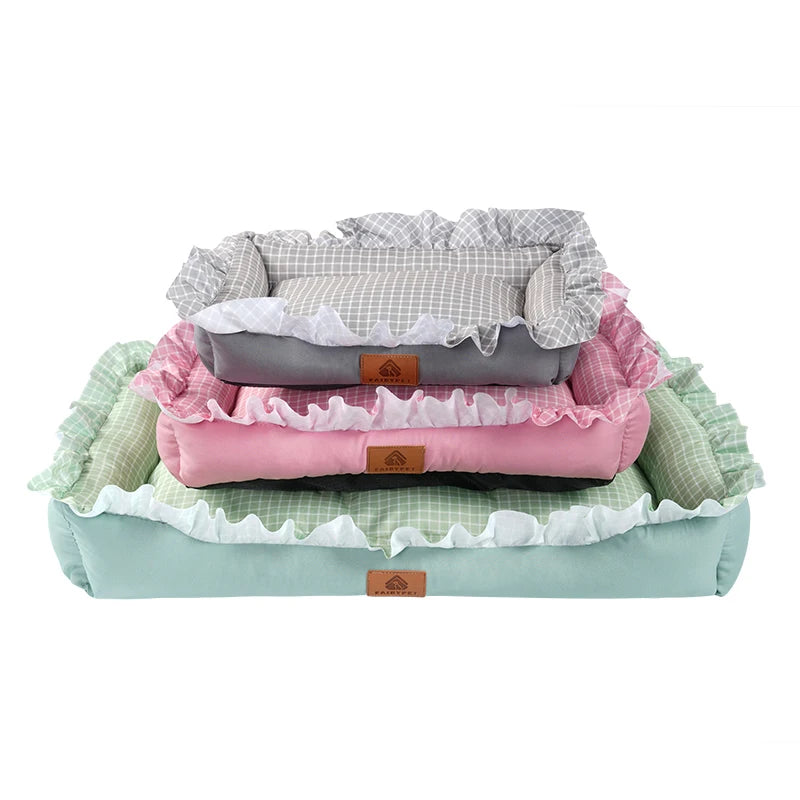 Dog Beds for Small Medium Large Dogs & Cats,Winter Pet Bed, Wide Side Fancy Design,Soft Calming Sleeping Warming Puppy Bed
