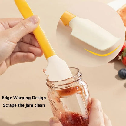Silicone Jam Spatula with Can Opener End | Multi-Purpose Jar Spreader and Scraper