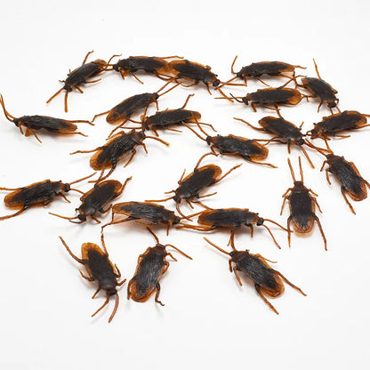 Realistic Rubber Cockroach Prank Props | 5-50 Pieces Set