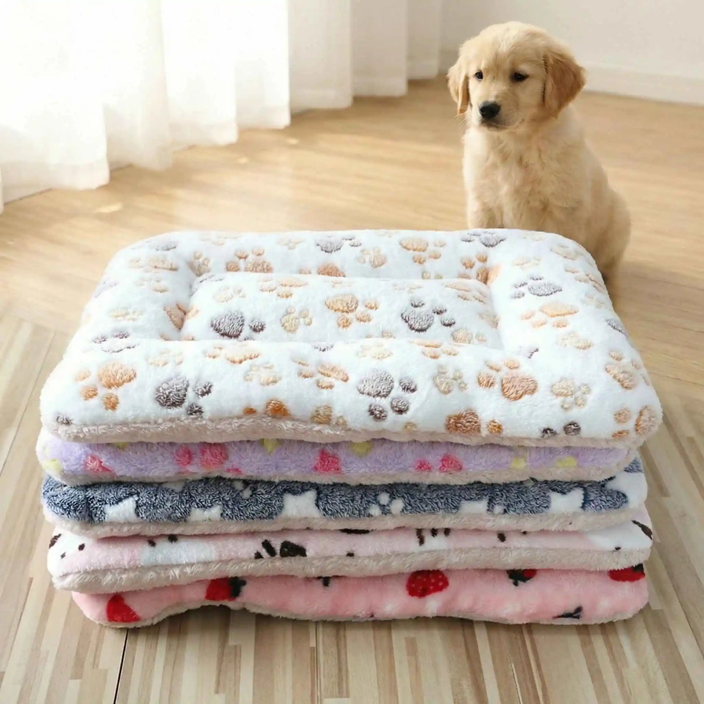 Portable Dog Sleeping Bed Mats Pet Blanket Plush Washable Cat Sofa Bed Mat Home Travel Comfortable Warm Soft Flannel relax Towel