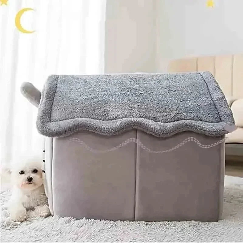 All-Season Soft Pet Bed Tent with Removable Washable Cushion for Dogs and Cats