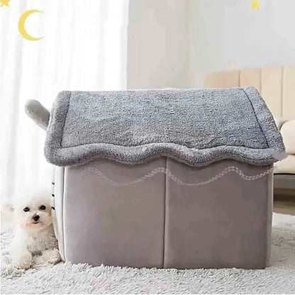 All-Season Soft Pet Bed Tent with Removable Washable Cushion for Dogs and Cats