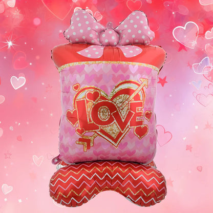 Love Heart Bear Balloon with Stand | Valentine's Day Decor